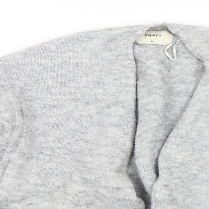 Womens UK Size M Papaya Grey Cardigan Jumper