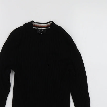 Womens UK Size 10 New Look Black Wrap T-Shirt