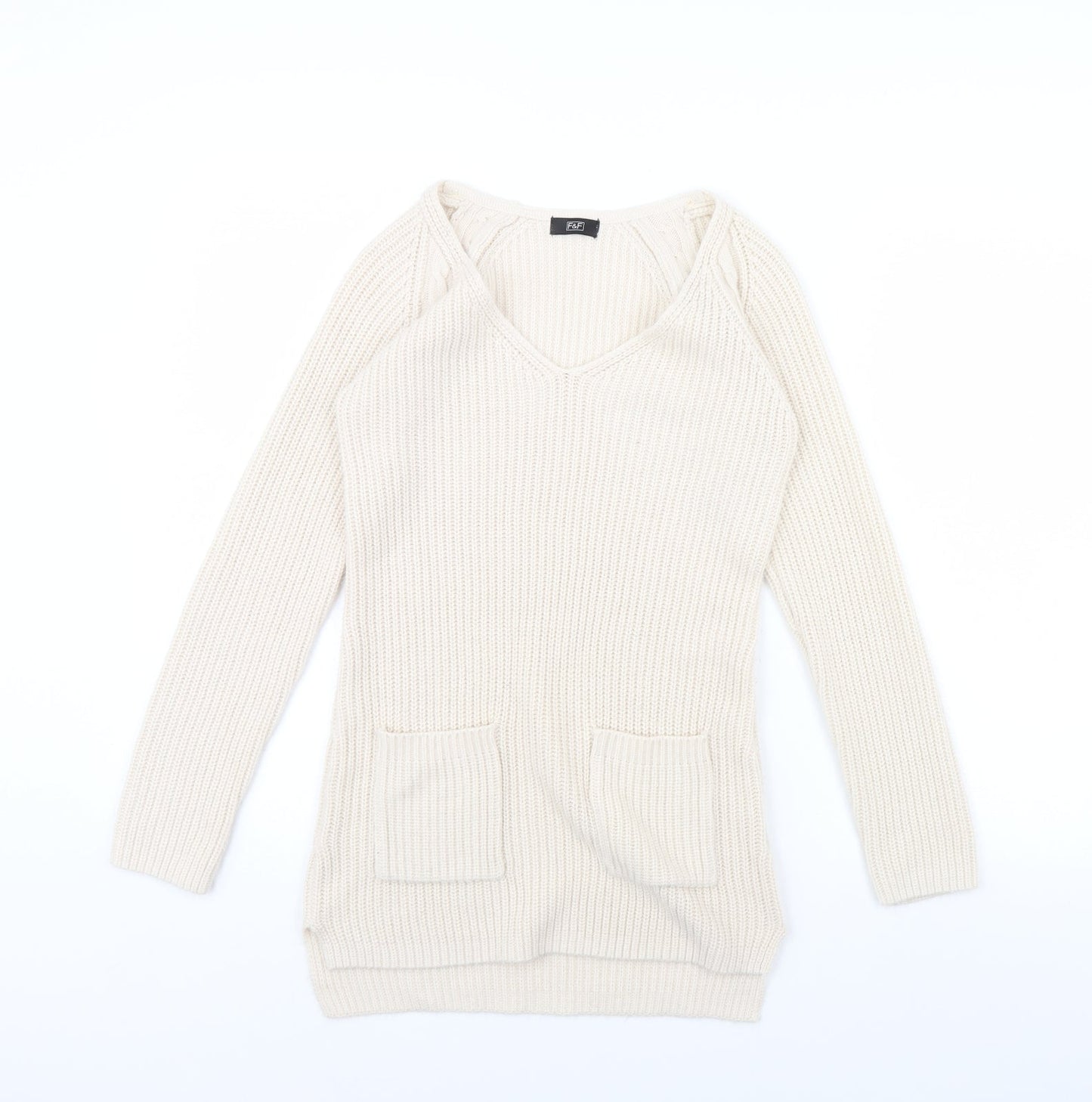 F&F Womens Beige   Pullover Jumper Size 6