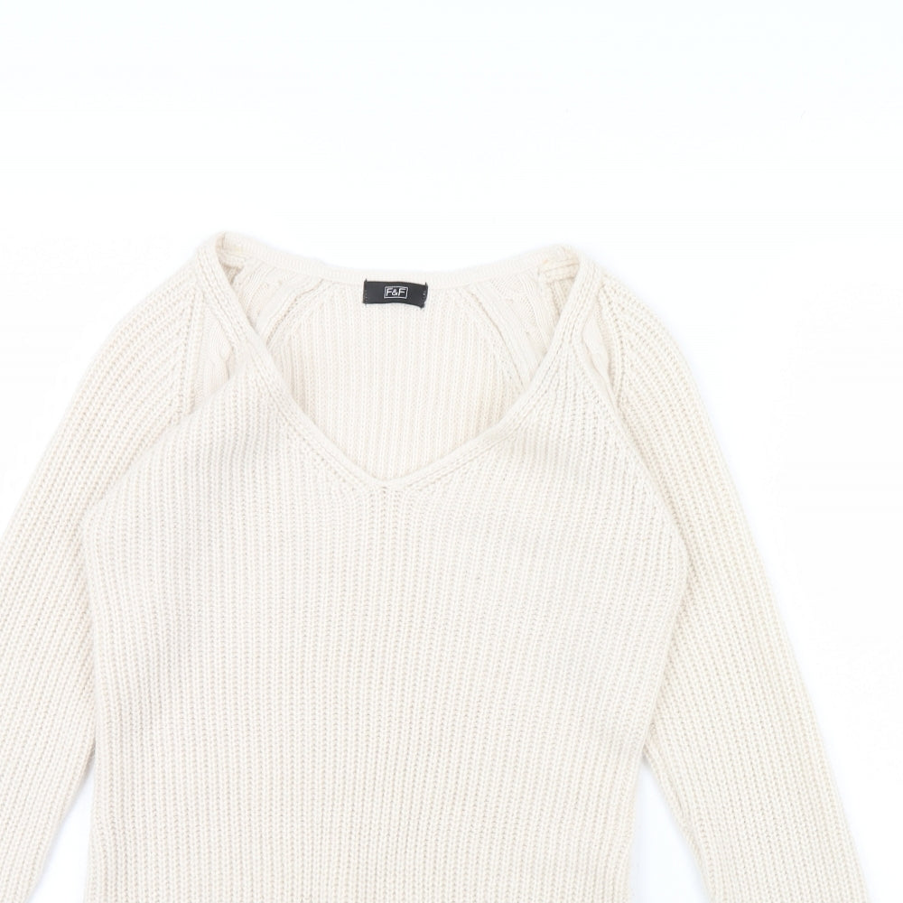 F&F Womens Beige   Pullover Jumper Size 6