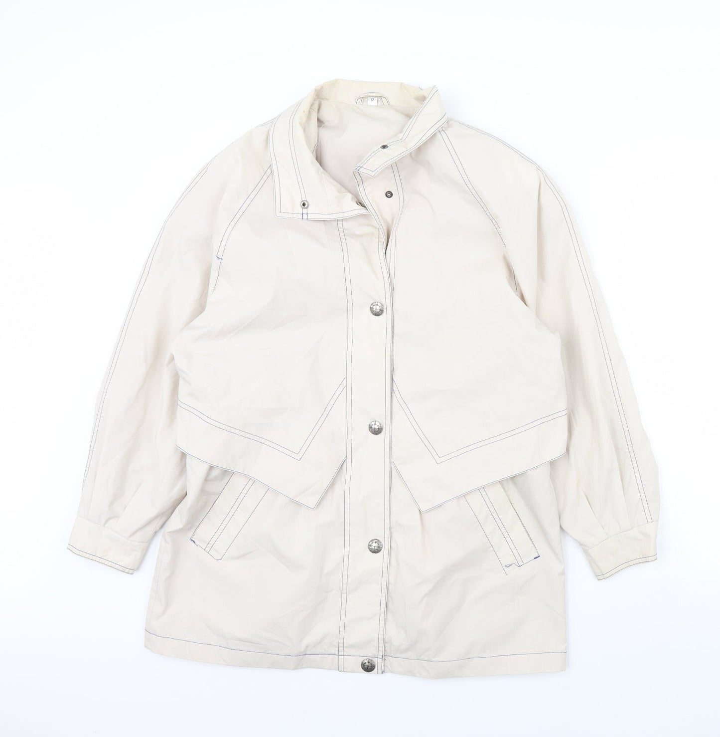 Womens UK Size 12 Preworn White Rain Coat