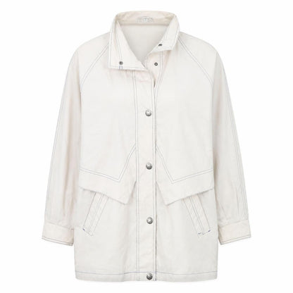 Womens UK Size 12 Preworn White Rain Coat