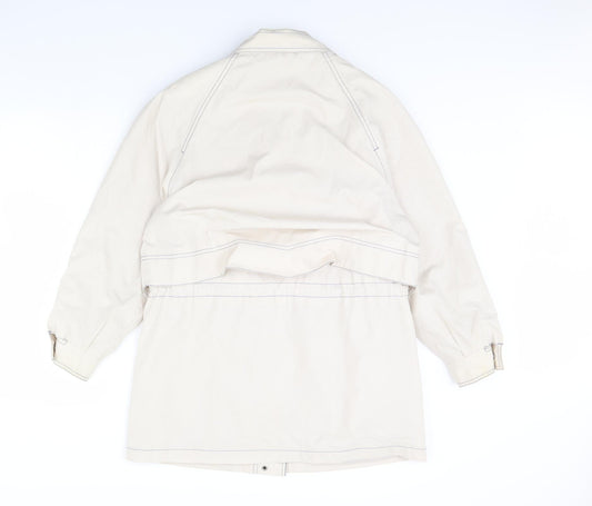 Womens UK Size 12 Preworn White Rain Coat