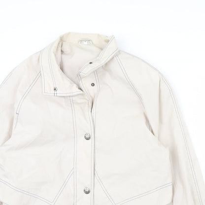 Womens UK Size 12 Preworn White Rain Coat