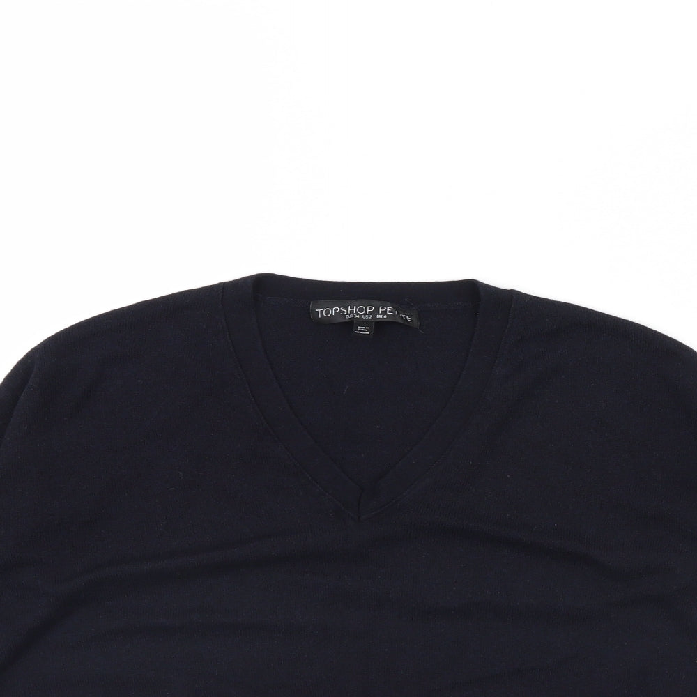 Womens UK Size 6 Topshop Blue Pullover Jumper