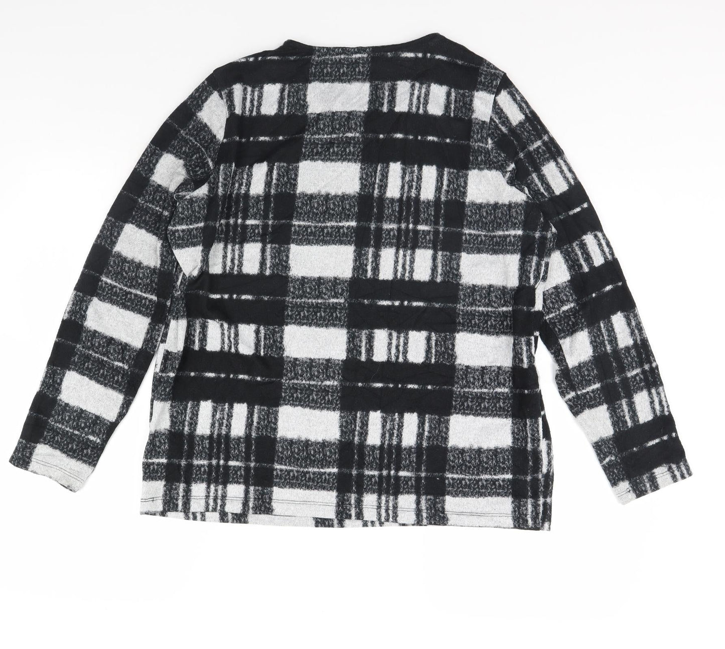 TU Womens Black Check  Pullover Jumper Size 12