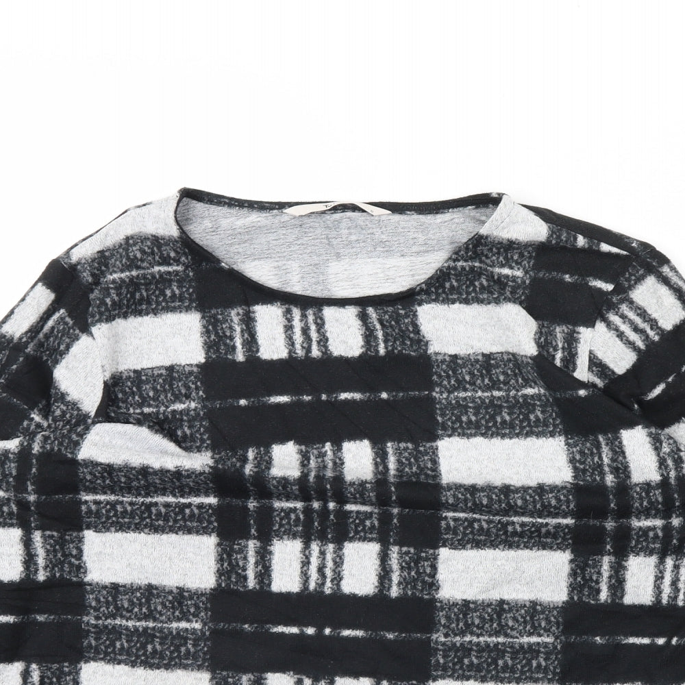 TU Womens Black Check  Pullover Jumper Size 12