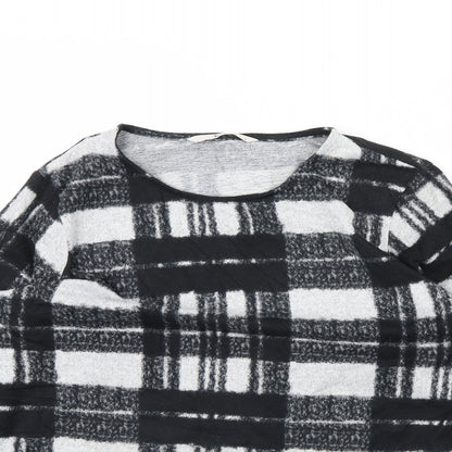 TU Womens Black Check  Pullover Jumper Size 12