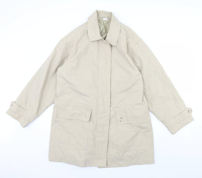 Womens UK Size M Preworn Beige Overcoat