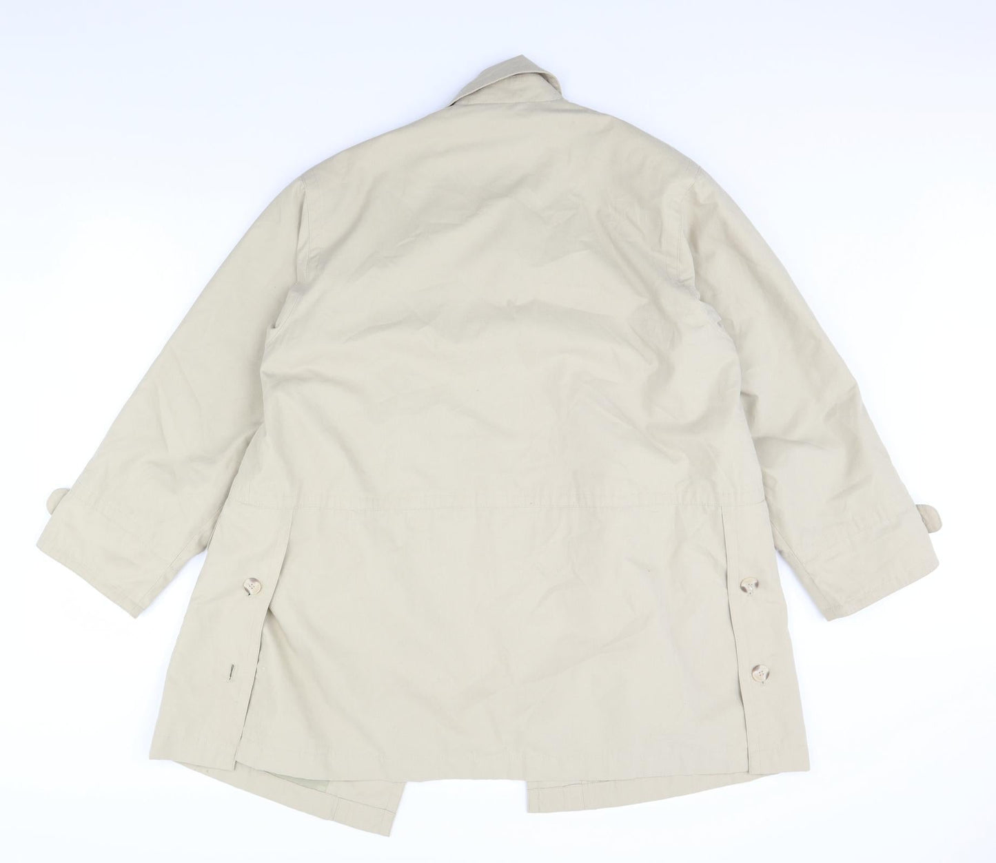 Womens UK Size M Preworn Beige Overcoat