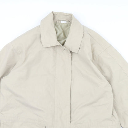 Womens UK Size M Preworn Beige Overcoat