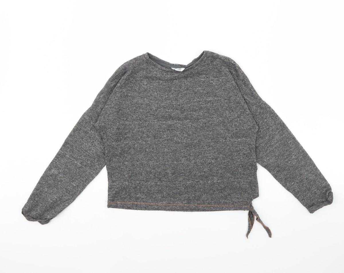 Marks & Spencer Girls Grey   Pullover Jumper Size 10 Years