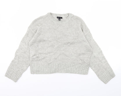 Womens UK Size S New Look Grey Pullover Jumper