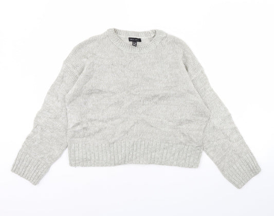 Womens UK Size S New Look Grey Pullover Jumper