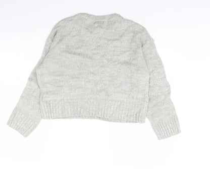 Womens UK Size S New Look Grey Pullover Jumper