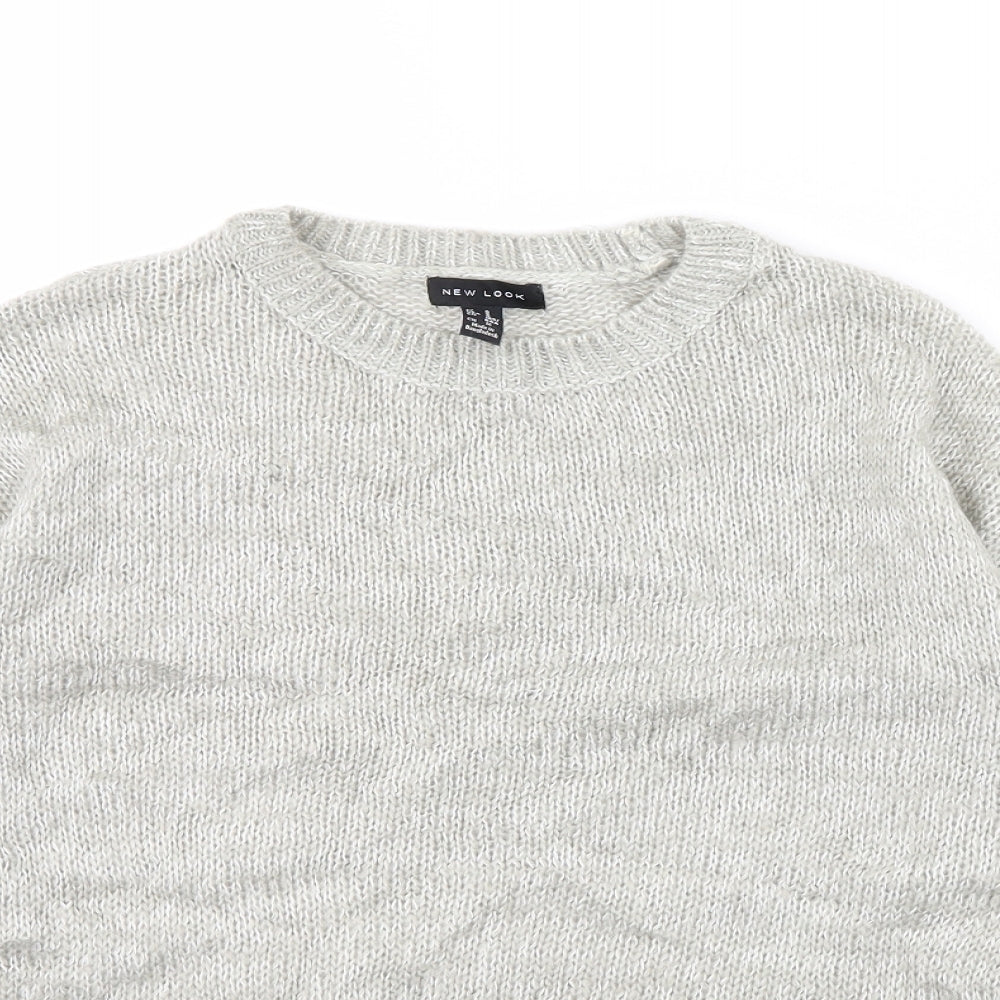 Womens UK Size S New Look Grey Pullover Jumper