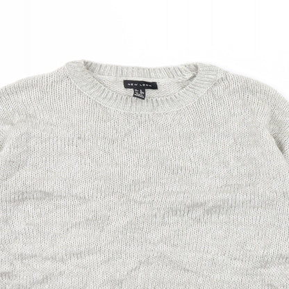 Womens UK Size S New Look Grey Pullover Jumper