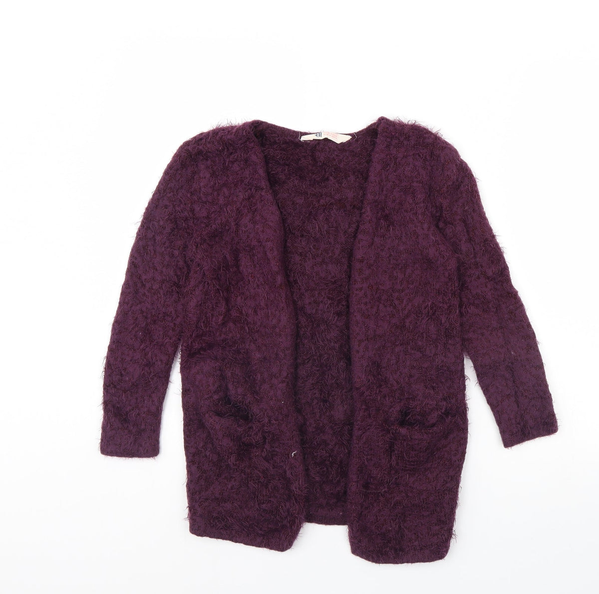 Additional front view of H&M girls’ purple jacket, size 8, years
