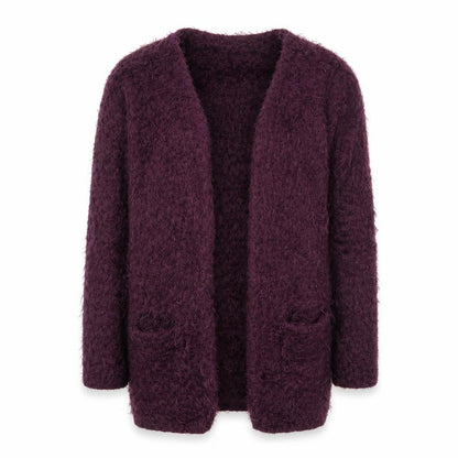 Front view of H&M girls’ purple jacket, size 8, years
