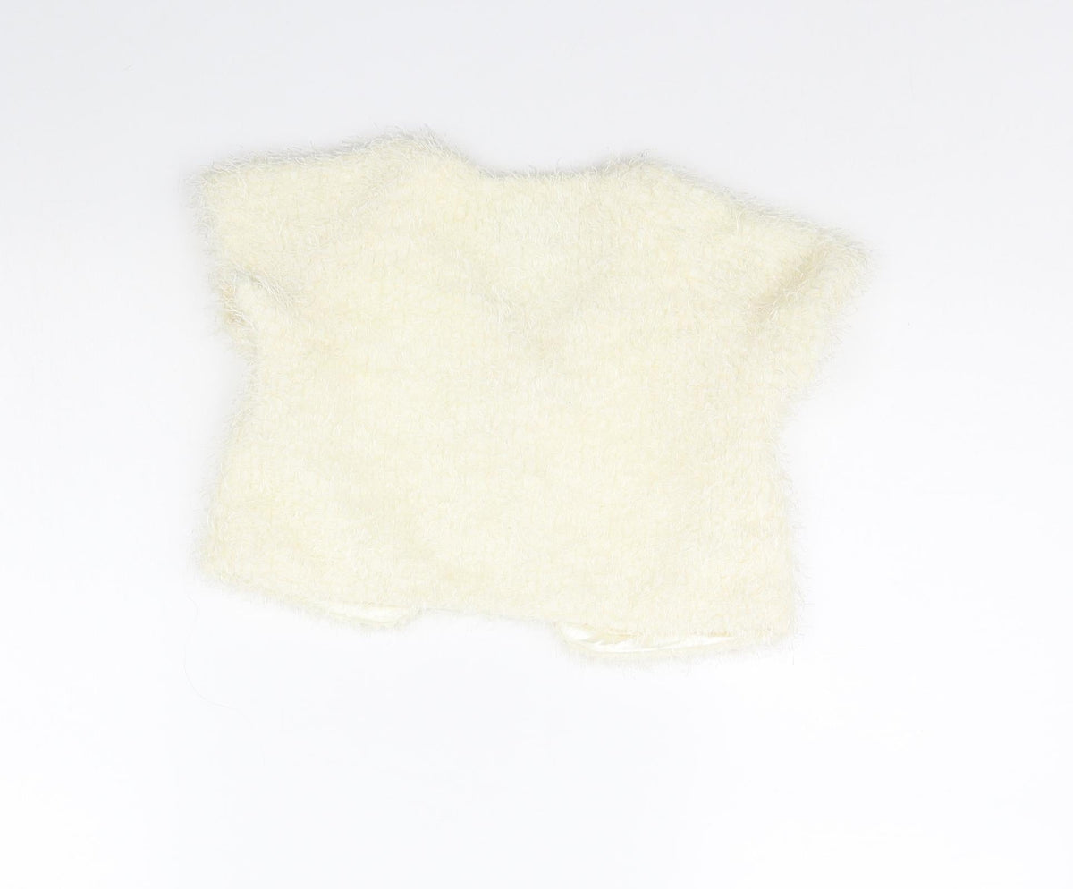 Back view of Young Dimension girls’ ivory jacket, size 6, years