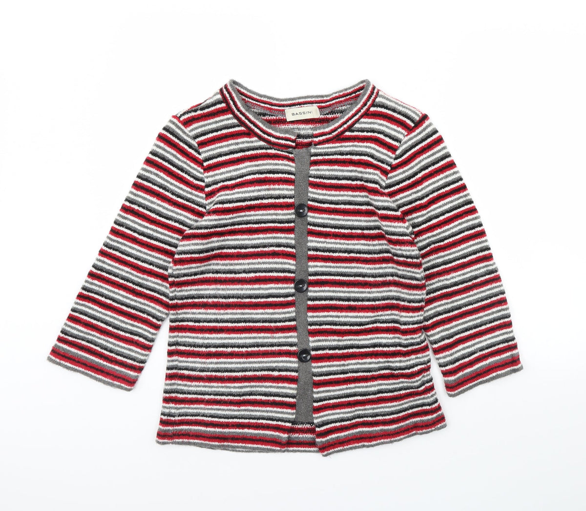 Bassini Womens Red Striped  Jacket  Size M