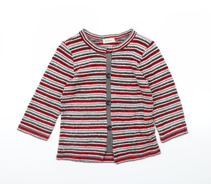 Bassini Womens Red Striped  Jacket  Size M