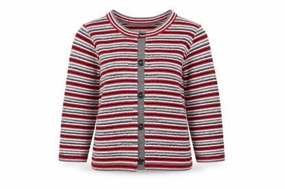 Bassini Womens Red Striped  Jacket  Size M