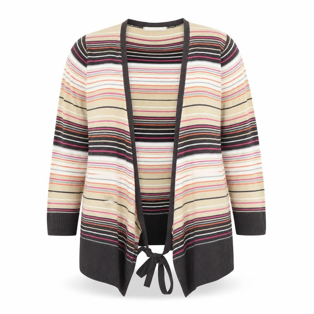 m&s Womens Beige Striped  Jacket  Size 10