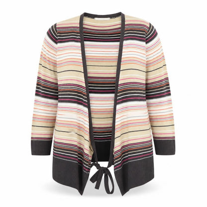 m&s Womens Beige Striped  Jacket  Size 10