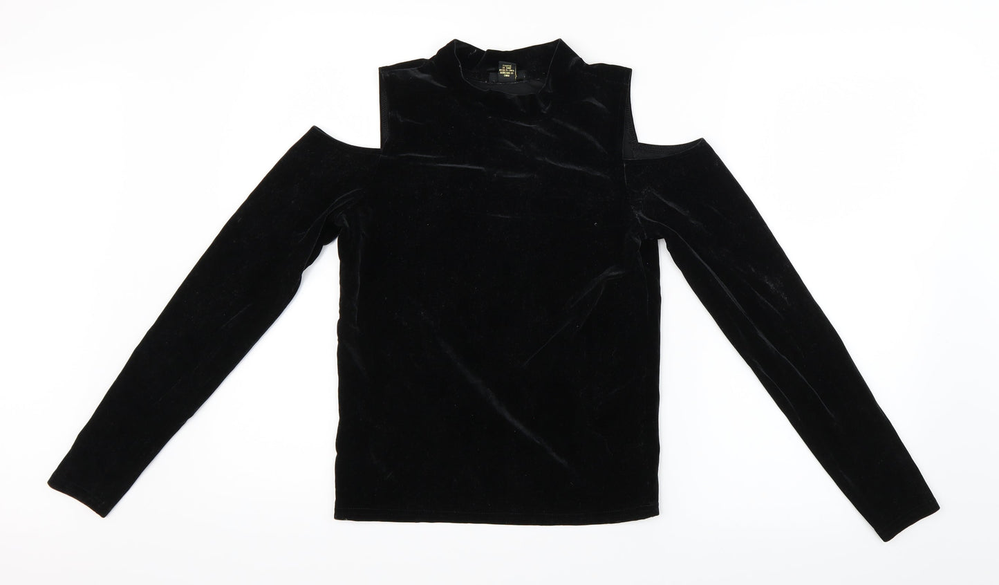 FOREVER 21 Womens Black  Velour Basic Blouse Size M