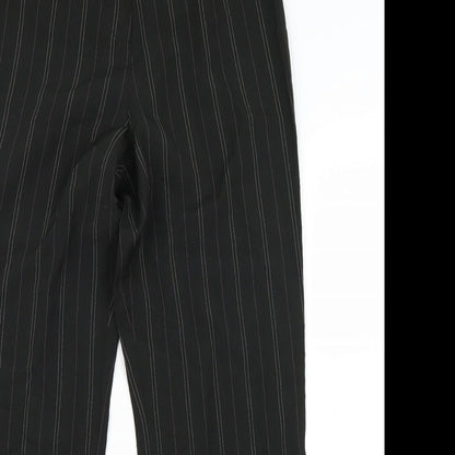 AMARANTO Womens Black Striped  Trousers  Size 14 L27.5 in