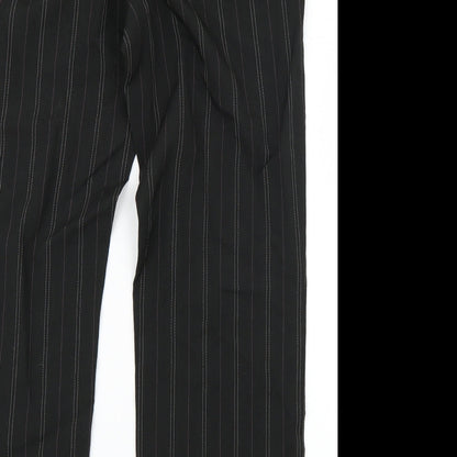AMARANTO Womens Black Striped  Trousers  Size 14 L27.5 in