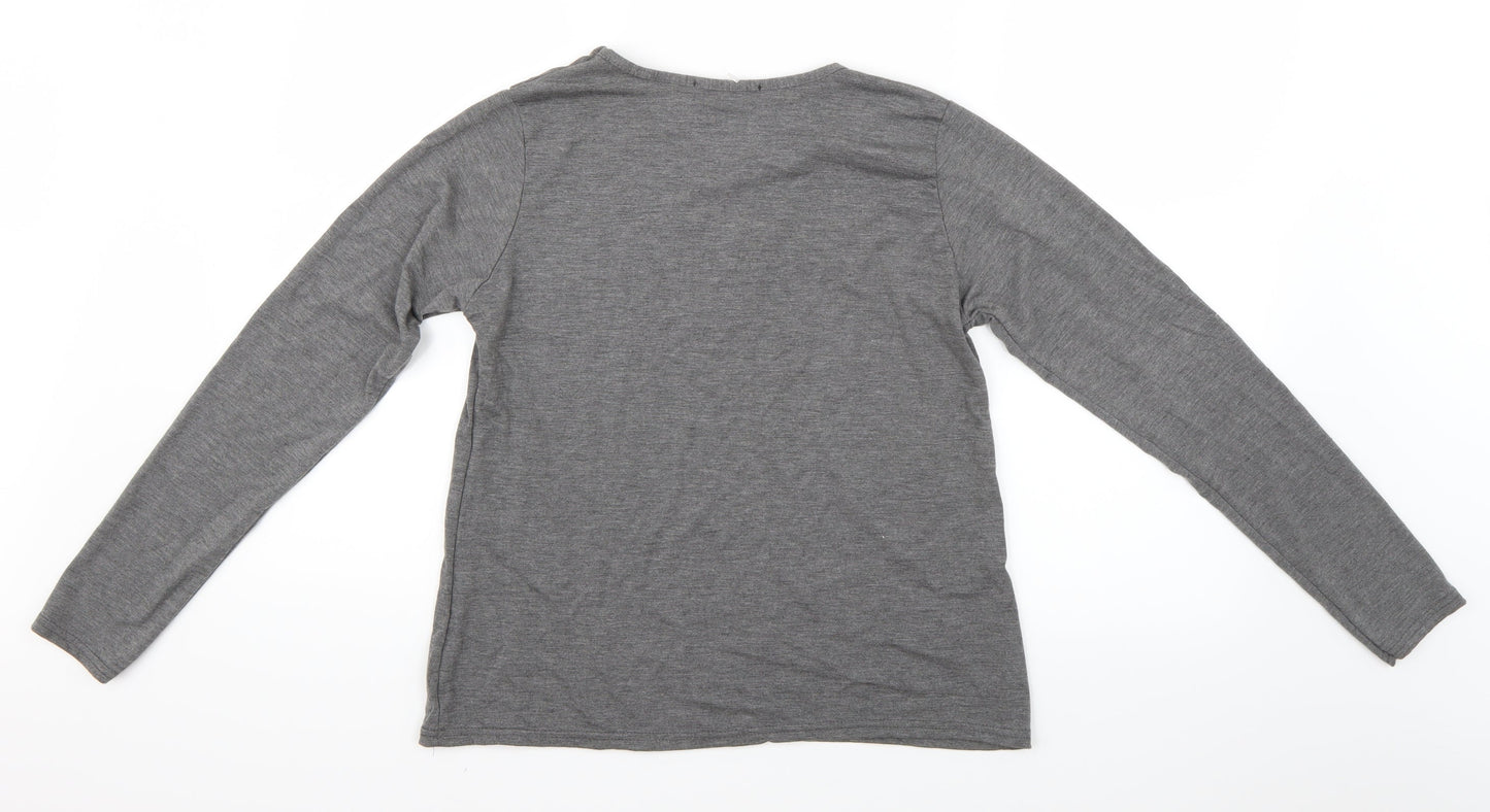 Zuppe Womens Grey   Basic T-Shirt Size 4
