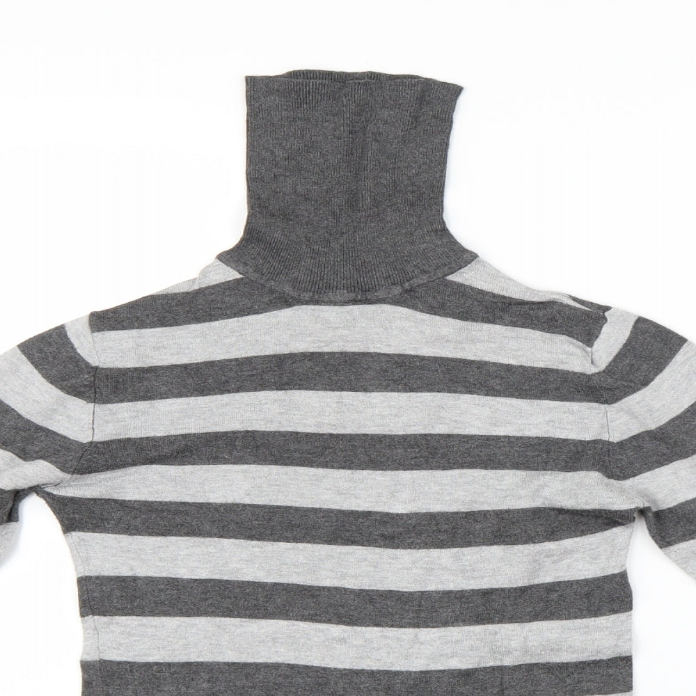 Primark Womens Grey Striped  Basic Blouse Size 10