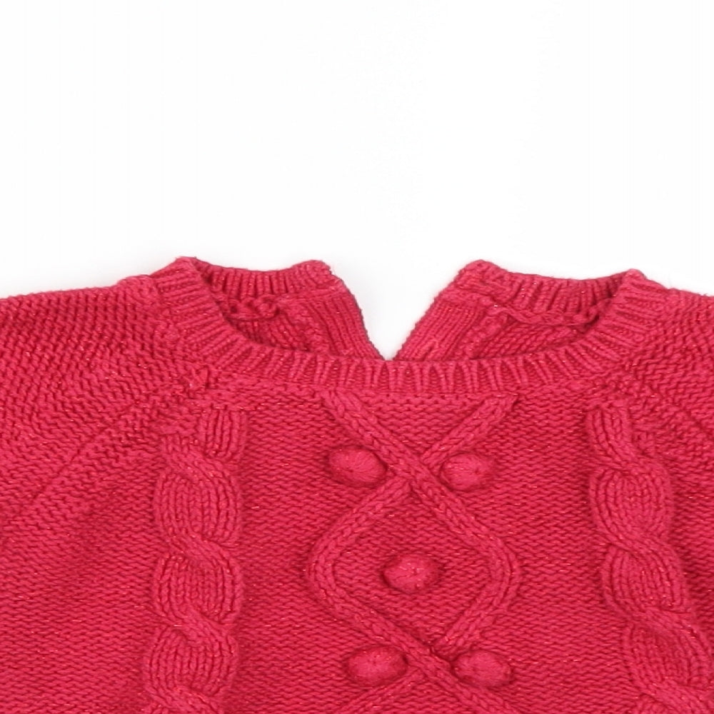 Matalan Girls Pink   Pullover Jumper Size 12-18 Months