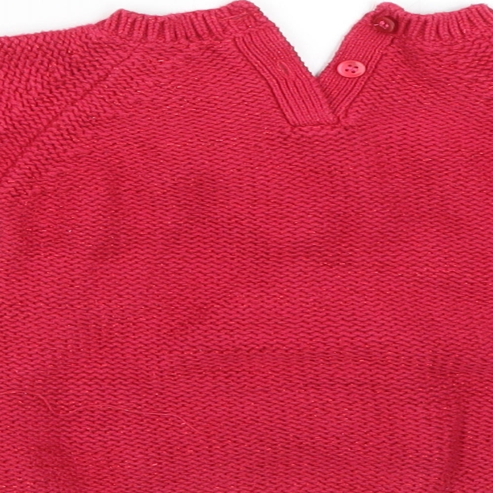 Matalan Girls Pink   Pullover Jumper Size 12-18 Months