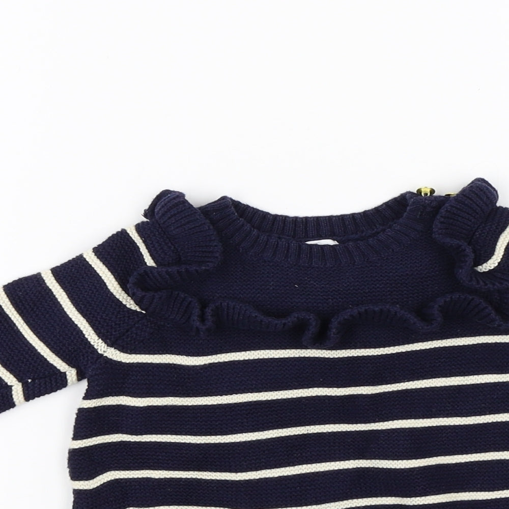 Gap Girls Blue Striped  Jumper Dress  Size 3-6 Months