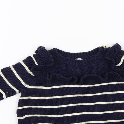 Gap Girls Blue Striped  Jumper Dress  Size 3-6 Months