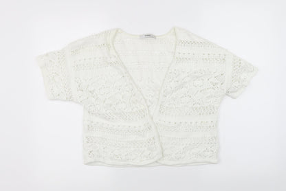 George Womens White  Knit Wrap Jumper Size 14