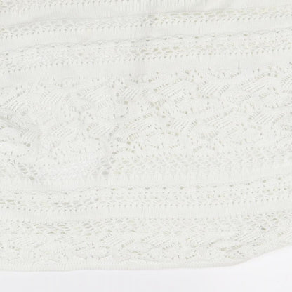 George Womens White  Knit Wrap Jumper Size 14