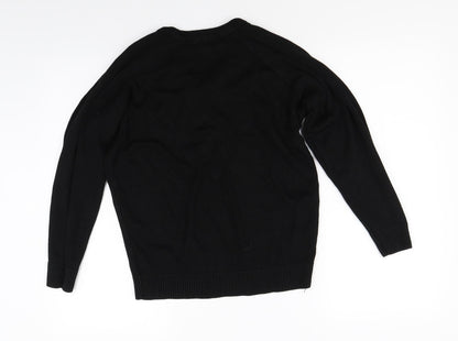 Black Pepper Womens Black  Knit Pullover Jumper Size M