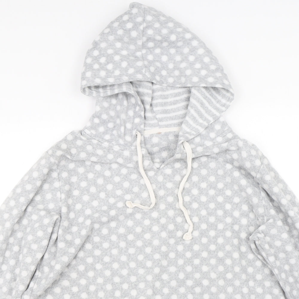 George Womens Red Polka Dot Fleece Top Pyjama Top Size 12