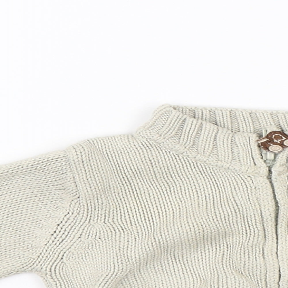 Marks and Spencer Boys Beige   Full Zip Jumper Size 0-3 Months