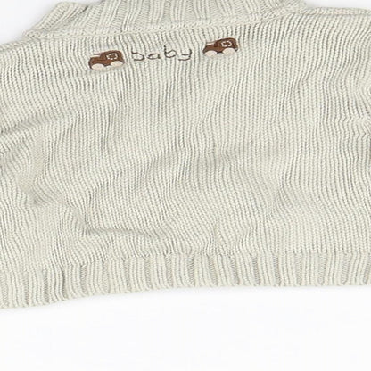 Marks and Spencer Boys Beige   Full Zip Jumper Size 0-3 Months