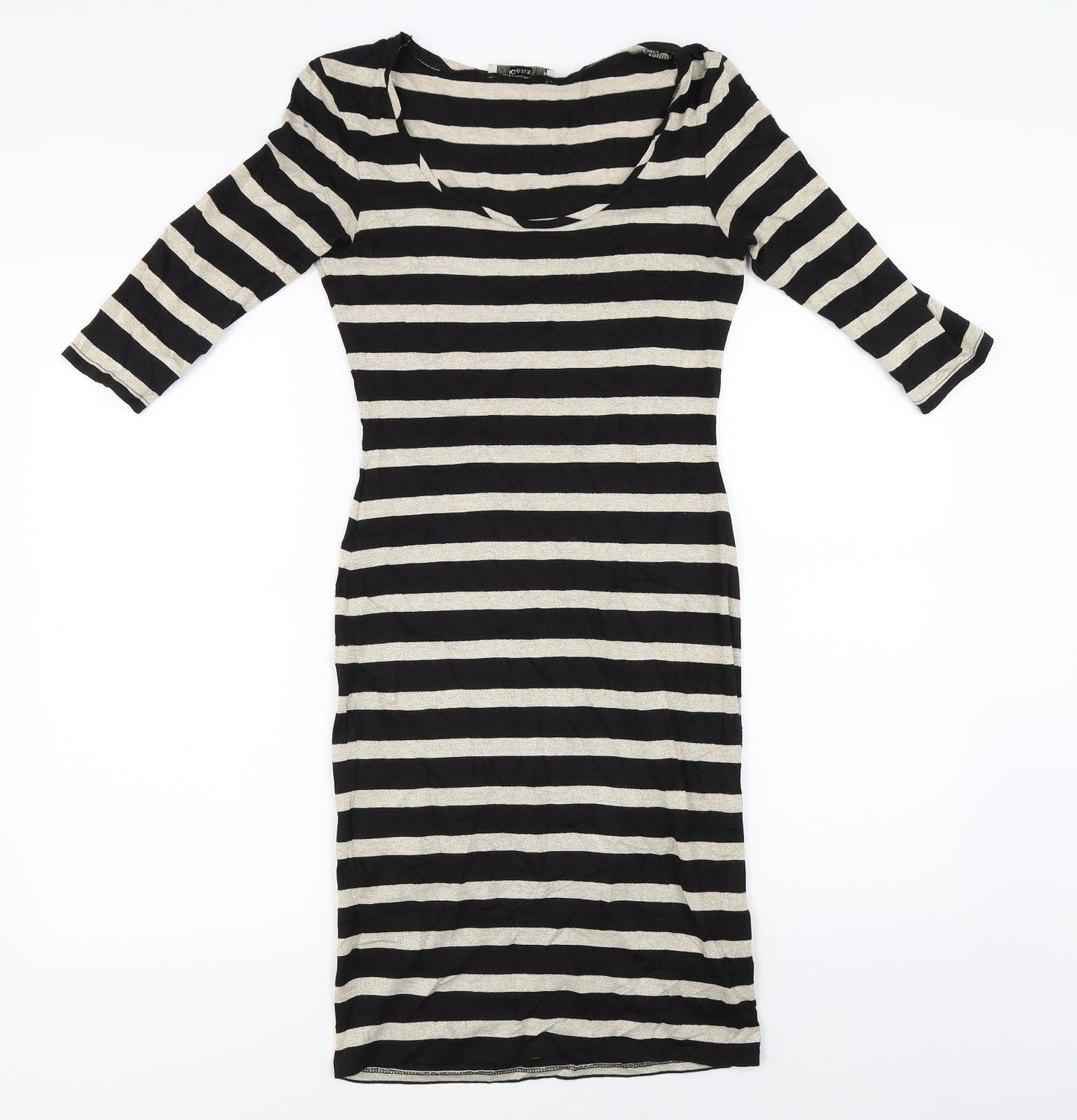 Oasis Womens Brown Striped  Bodycon  Size XS