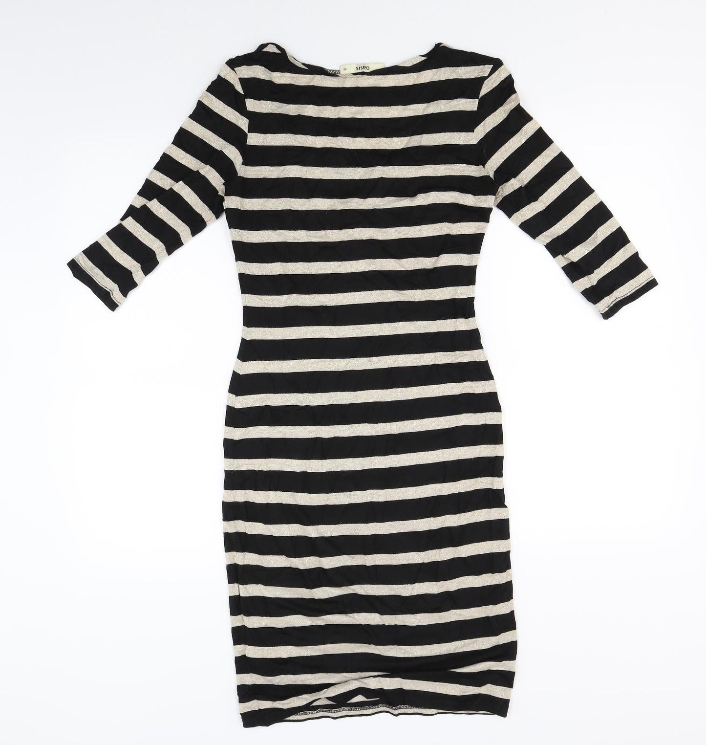 Oasis Womens Brown Striped  Bodycon  Size XS