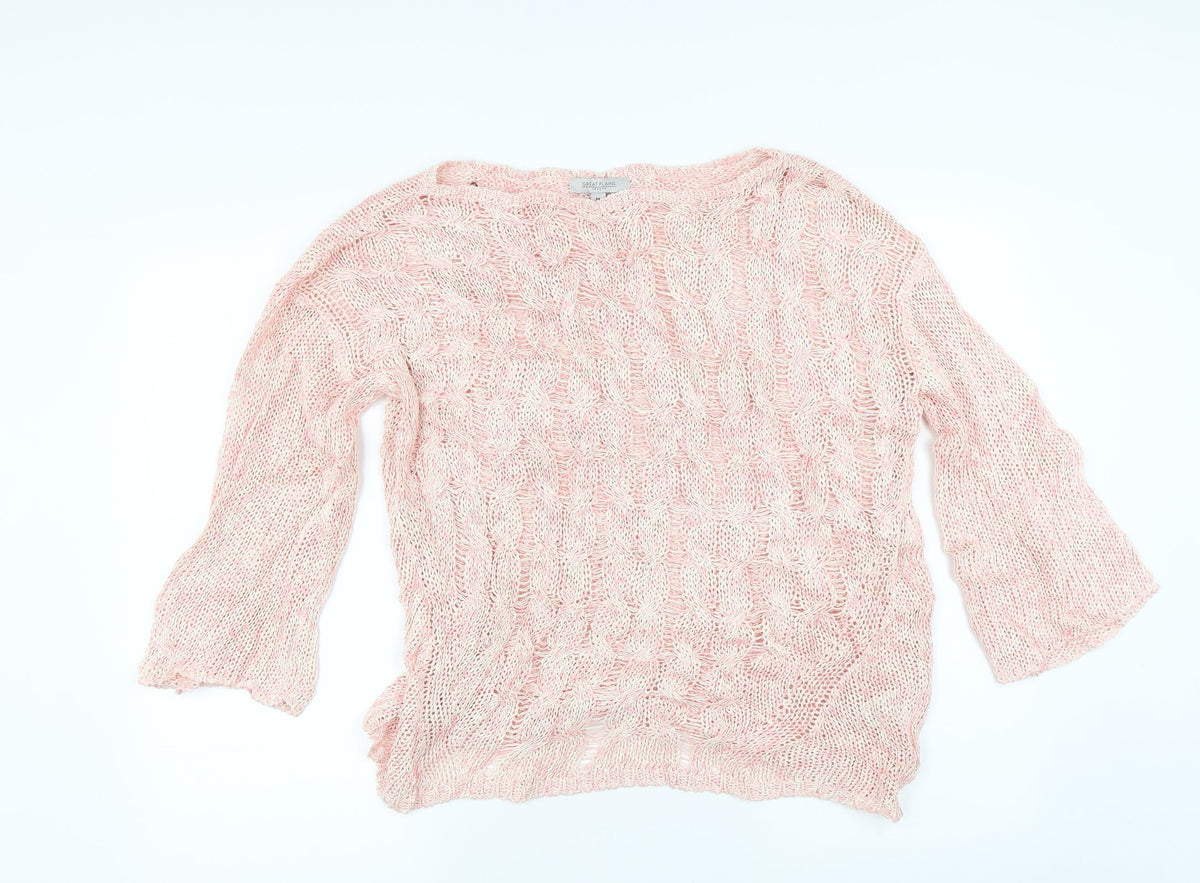 Great Plains Womens Pink  Knit Pullover Jumper Size M