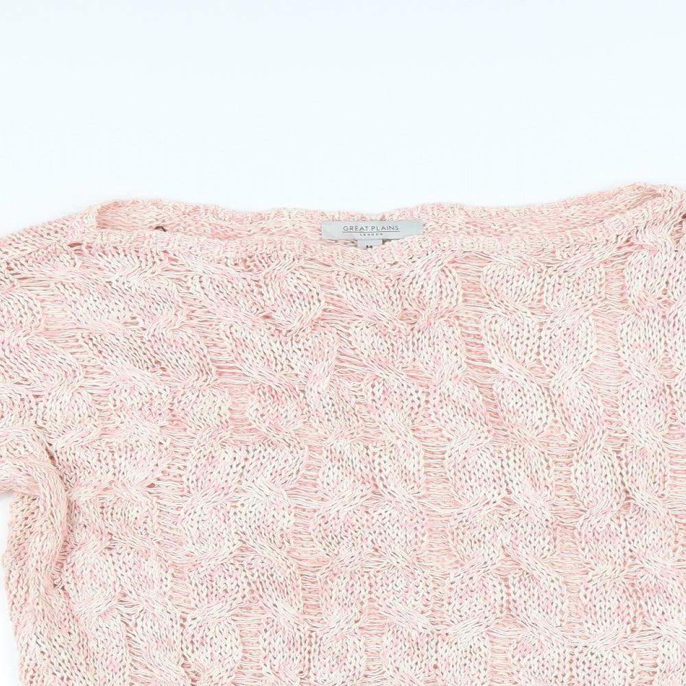Great Plains Womens Pink  Knit Pullover Jumper Size M