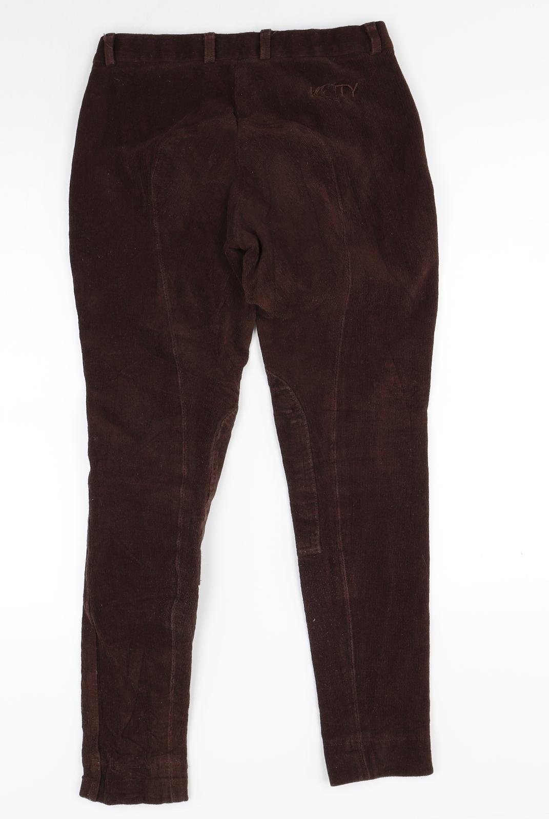 Womens UK Size 30 Preworn Regular Fit  Brown Trousers