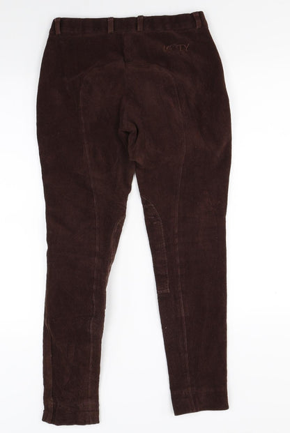 Womens UK Size 30 Preworn Regular Fit  Brown Trousers